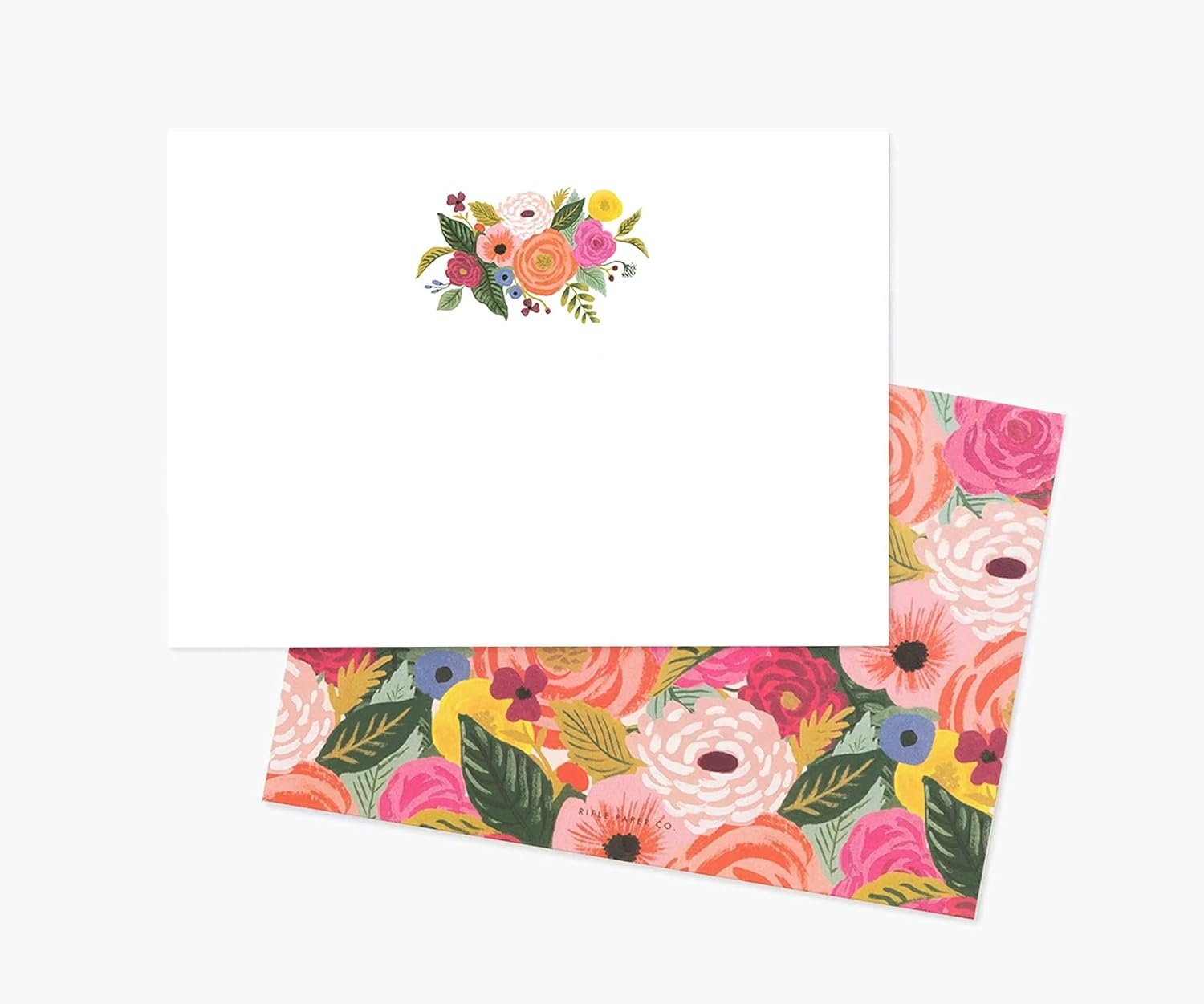RIFLE PAPER CO. Garden Party Social Stationery Box Set, Our Social Stationery Set Includes 12 Cover-Weight Flat Notes and Envelopes Inside a Matching Box - Image 4